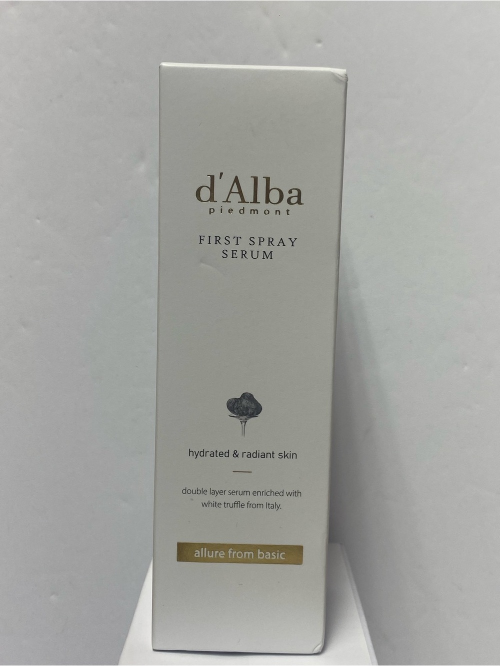 Alba First Spray Serum — White and Gold Packaging